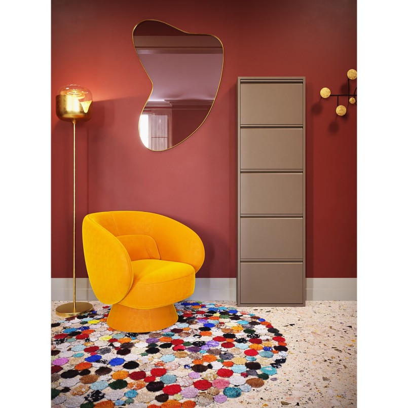 Schoenenkast Caruso taupe 5 laden Kare Design