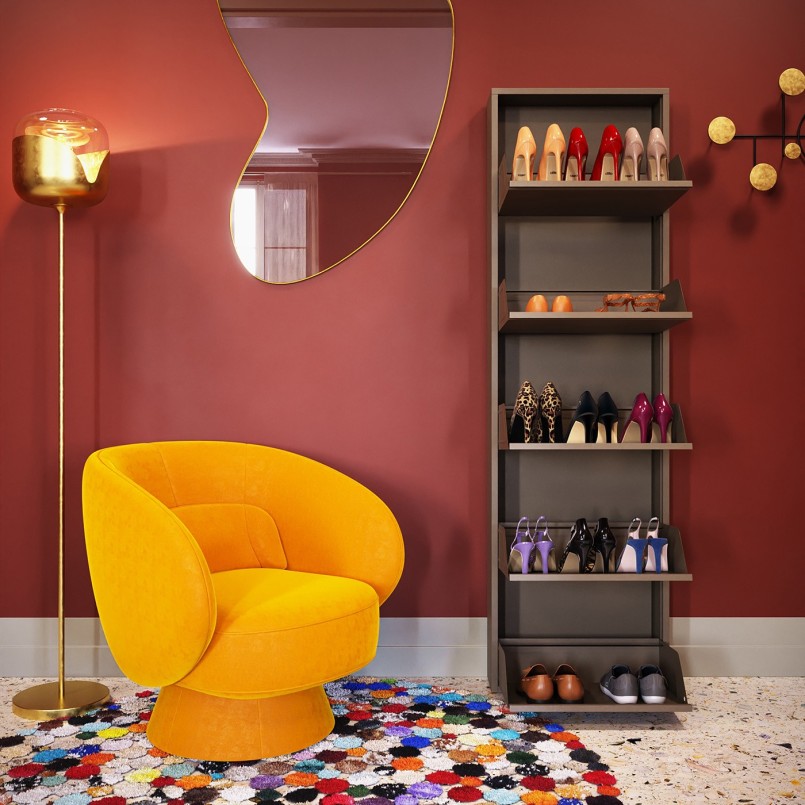 Retro gilded floor lamp - Goblet Ball - Kare Design
