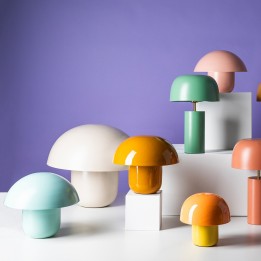 Retro beige stalen paddestoel lamp - Paddestoel - Kare Design
