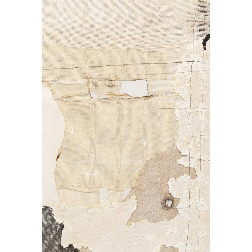 Vierkant beige abstract schilderij met structuur - Arty Collage - Kare Design