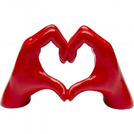 Woonaccessoires rood handen hart 20cm Kare Design