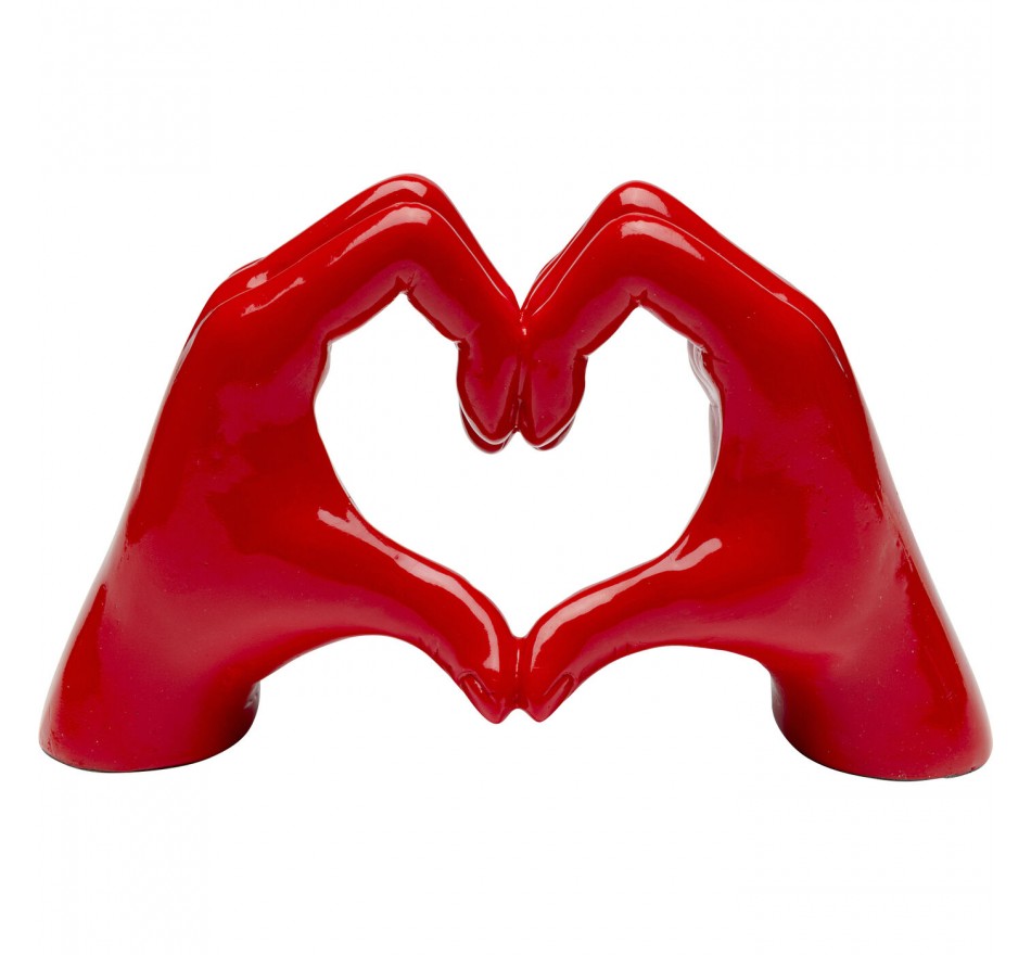 Woonaccessoires rood handen hart 20cm Kare Design Woonaccessoires rood handen hart 20cm Kare Design