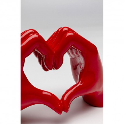 Woonaccessoires rood handen hart 20cm Kare Design