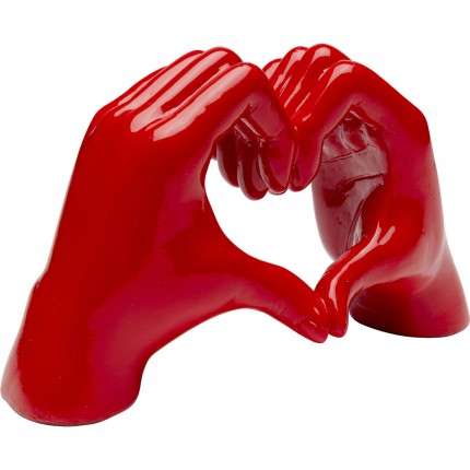 Woonaccessoires rood handen hart 20cm Kare Design