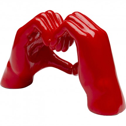 Woonaccessoires rood handen hart 20cm Kare Design