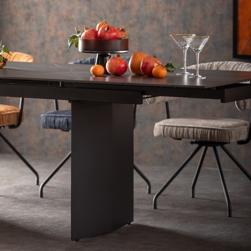 Stoel met grijze draaibare armleuningen - Arabella - Kare Design