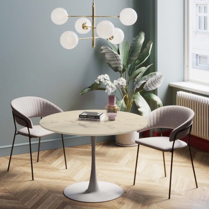 Eettafel Veneto Ø110cm creme Kare Design