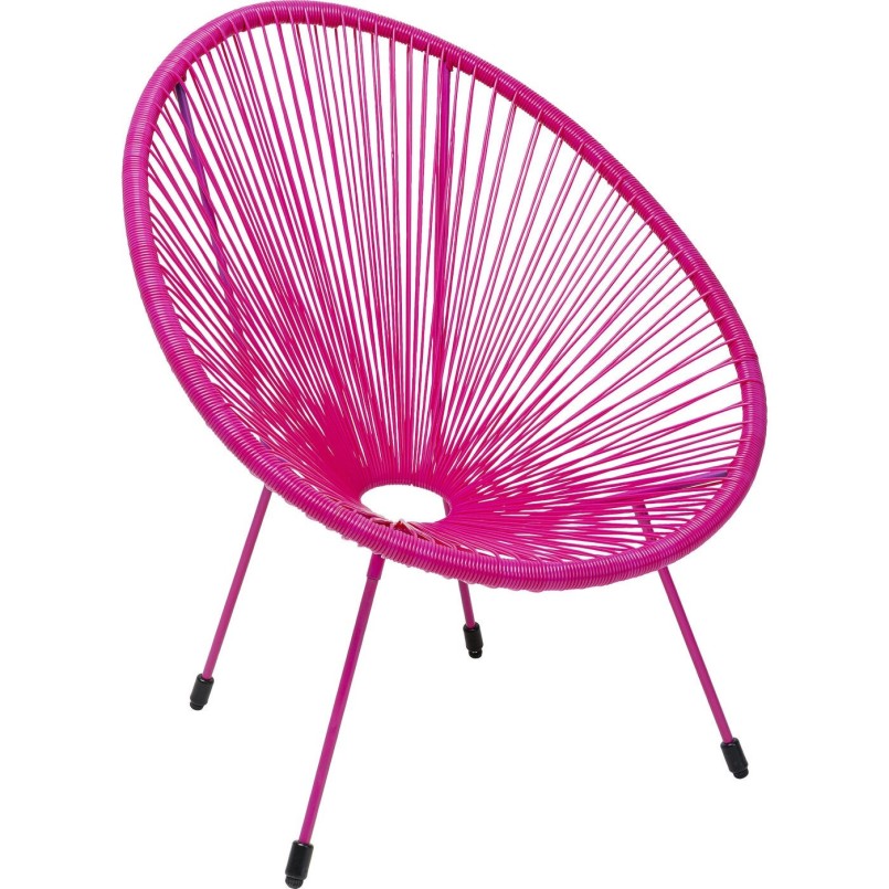 Pink garden armchair and side table - Acapulco - Kare Design