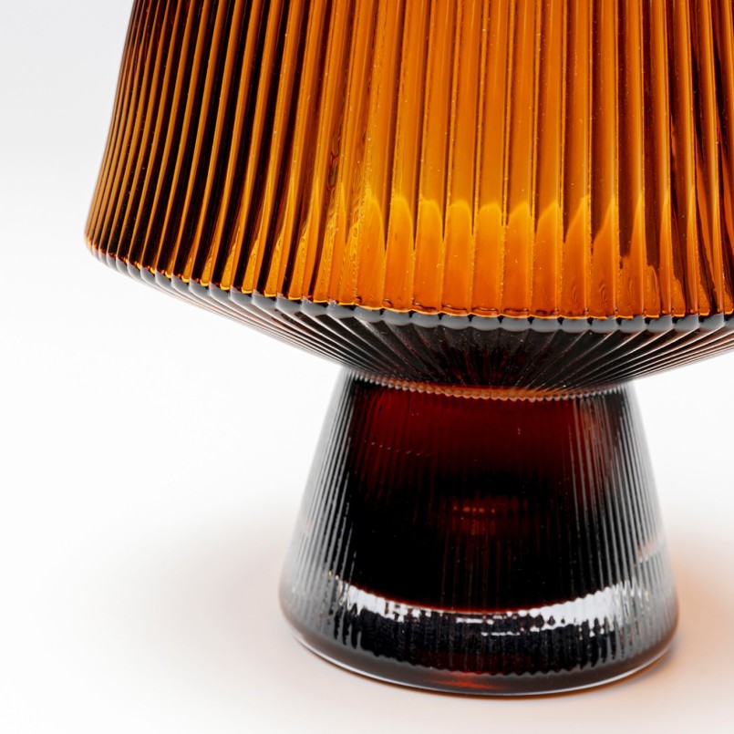 Brown textured glass vase - Earthy - Kare Design