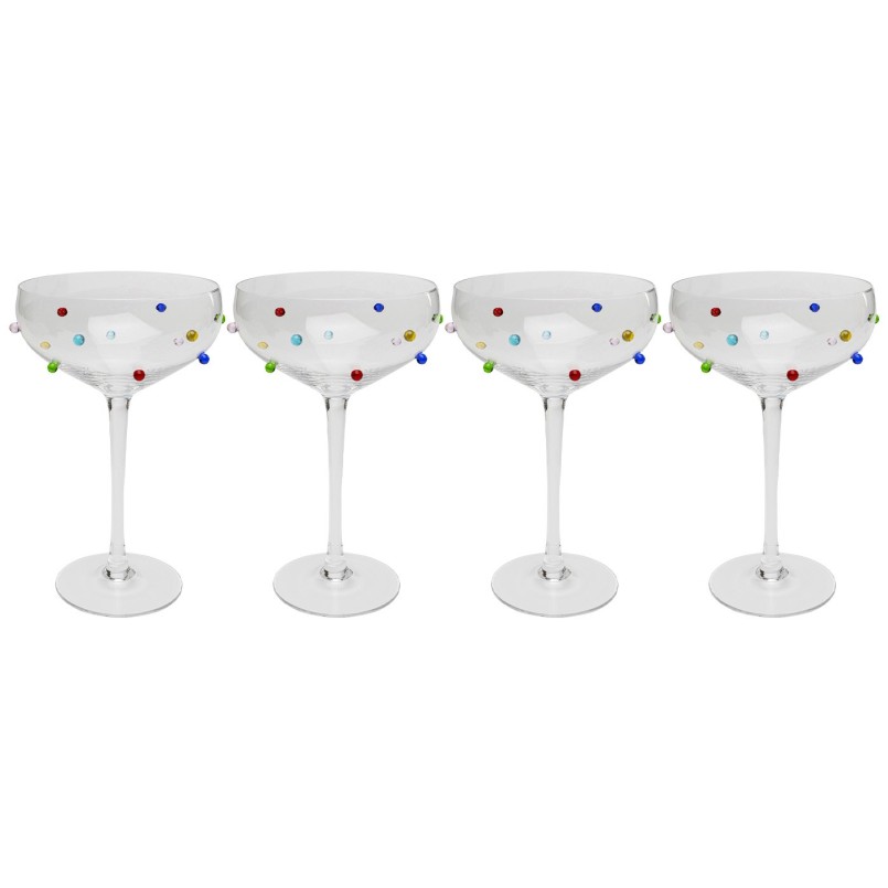 Veelkleurige 3D cocktailbril - Party Dots - Kare Design