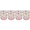 Roze waterglazen met gouden hartjes - Party Hearts - Kare Design