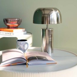 Retro tafellamp in chroom - Loungy - Kare Design