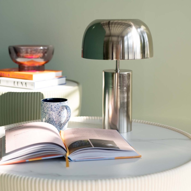 Retro tafellamp in chroom - Loungy - Kare Design