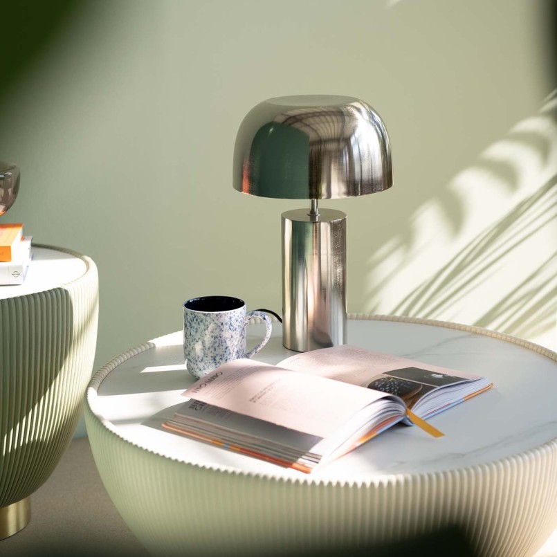 Retro tafellamp in chroom - Loungy - Kare Design