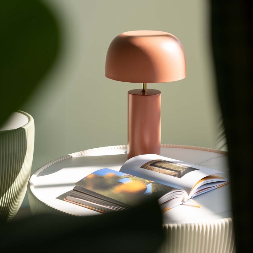 Retro roze tafellamp - Loungy - Kare Design