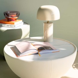 Retro beige tafellamp - Loungy - Kare Design