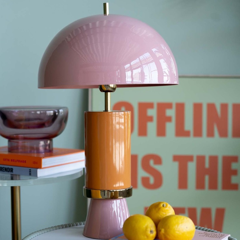 Retro pink and orange lamp - Josy - Kare Design