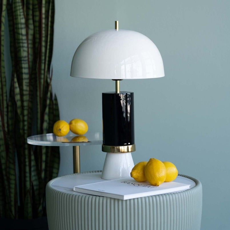 Retro black and white steel lamp - Josy - Kare Design