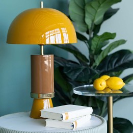 Retro gele lamp - Josy - Kare Design