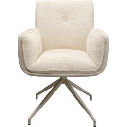 Chaise pivotante à acc. Hilla blanc