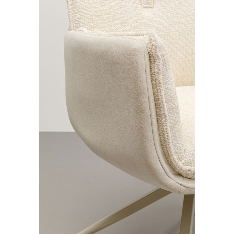 Chaise pivotante à acc. Hilla blanc