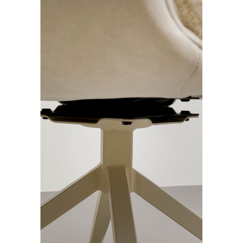 Chaise pivotante à acc. Hilla blanc