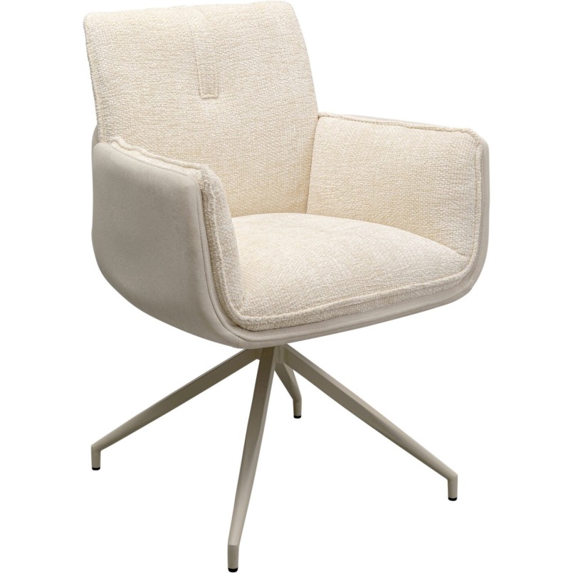 Chaise pivotante à acc. Hilla blanc