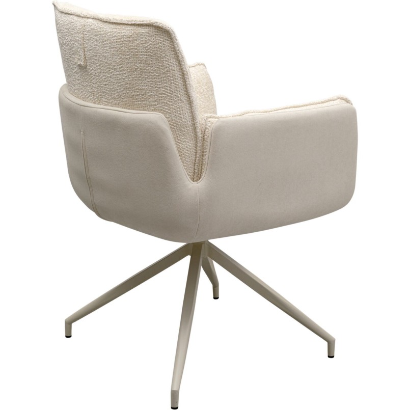 Chaise pivotante à acc. Hilla blanc
