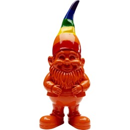 Figurine décorative Gnome Standing Rainbow orange