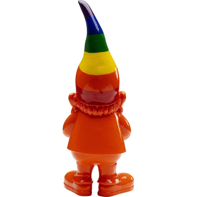 Figurine décorative Gnome Standing Rainbow orange