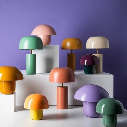 Retro paarse stalen paddestoel lamp - Paddestoel - Kare Design