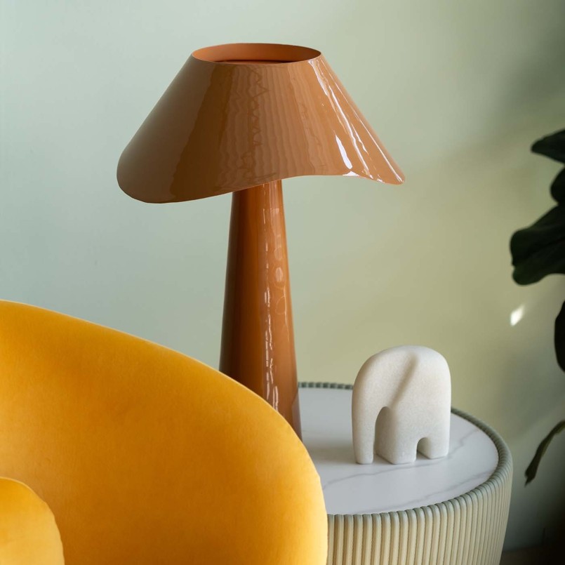 Retro oranje stalen lamp - Cloudy Round - Kare Design