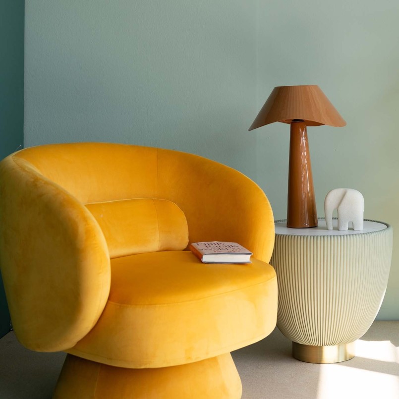 Retro oranje stalen lamp - Cloudy Round - Kare Design
