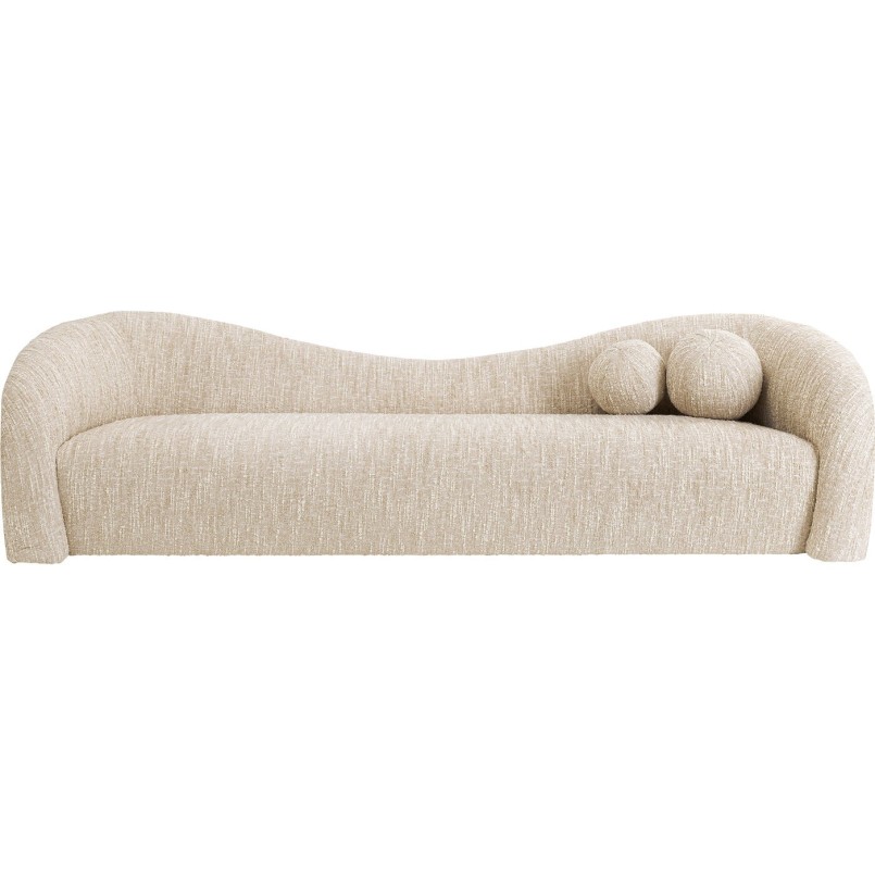 3-zitsbank in crème en beige geweven stof - Livia - Kare Design