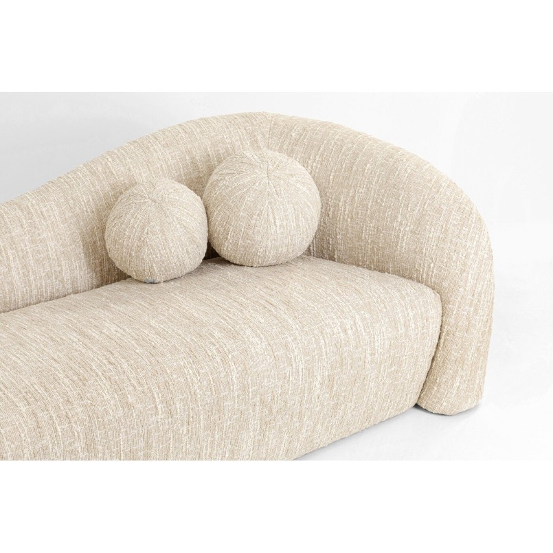 3-seater sofa in cream and beige woven fabric - Livia - Kare Design