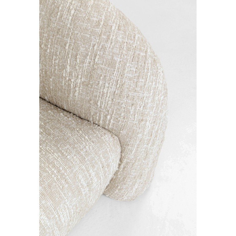 3-seater sofa in cream and beige woven fabric - Livia - Kare Design