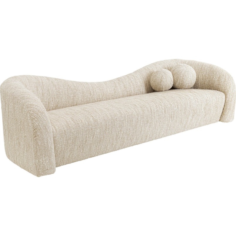 3-zitsbank in crème en beige geweven stof - Livia - Kare Design