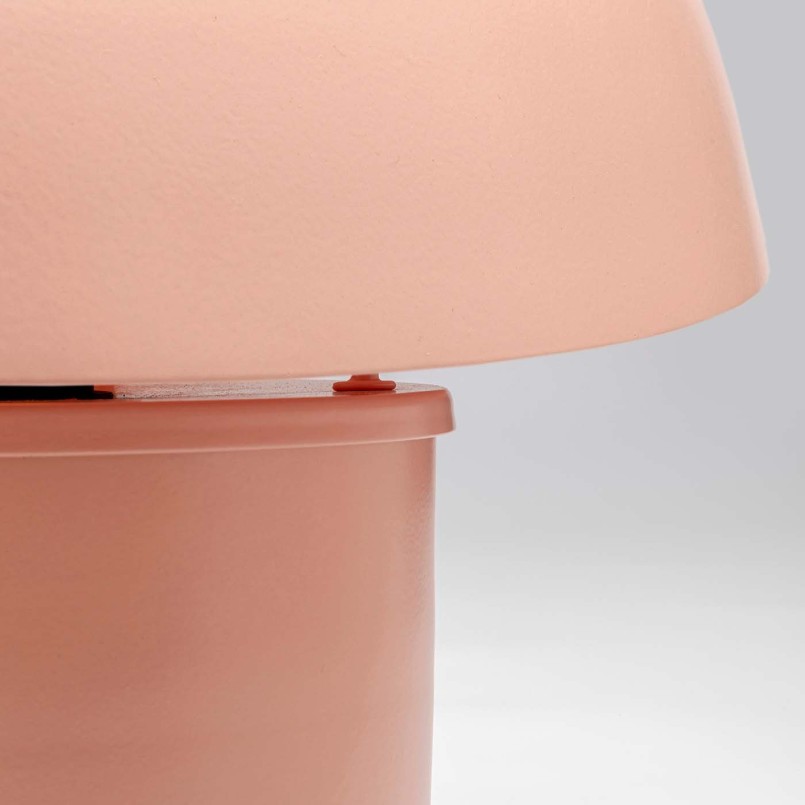 Retro roze stalen paddestoel lamp - Paddestoel - Kare Design