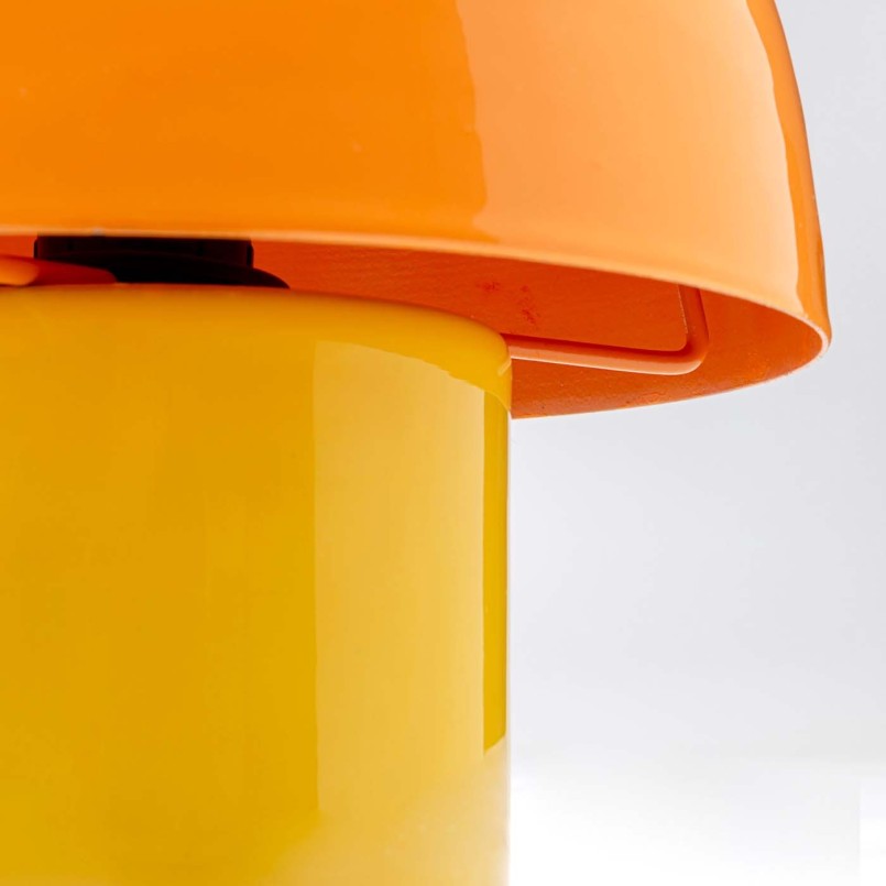 Paddestoel lamp in geel en oranje staal - Mushroom Duo - Kare Design