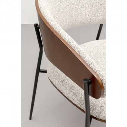 Chair with armrests Cindy walnut Kare Design
