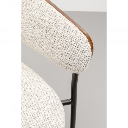 Chair with armrests Cindy walnut Kare Design