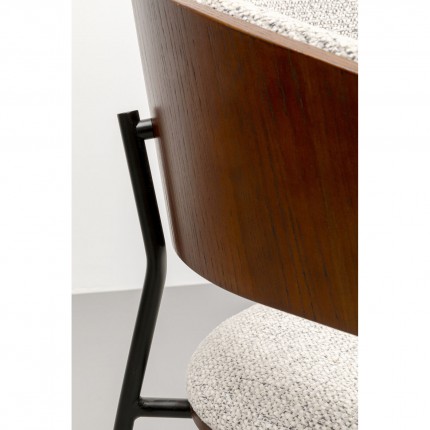 Stoel met armleuningen Cindy walnoot Kare Design