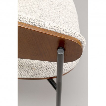 Chair with armrests Cindy walnut Kare Design