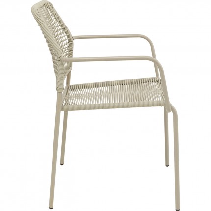 Tuinstoel met armleuningen Madagascar beige Kare Design