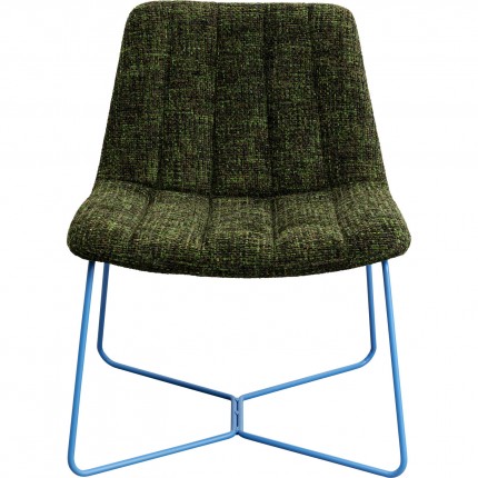 Armchair Ally green and blue Kare Design