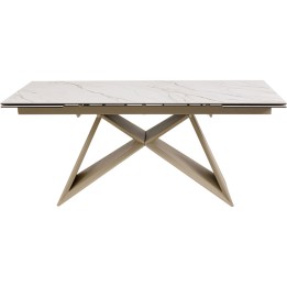Table à rallonges Nelly Greige 180(40+40)x90cm