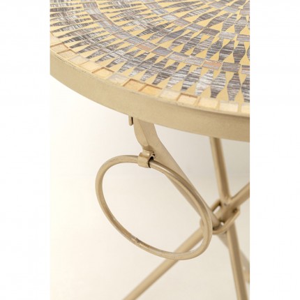 Bijzettafel Clack Mosaic Ø35cm bruin Kare Design