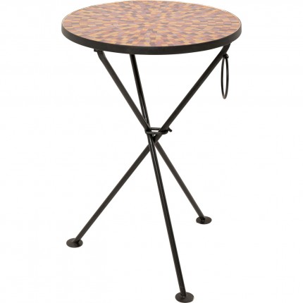 Bijzettafel Clack Mosaic Ø35cm rood Kare Design