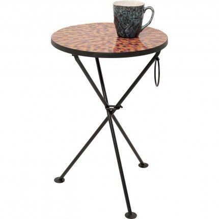 Bijzettafel Clack Mosaic Ø35cm rood Kare Design