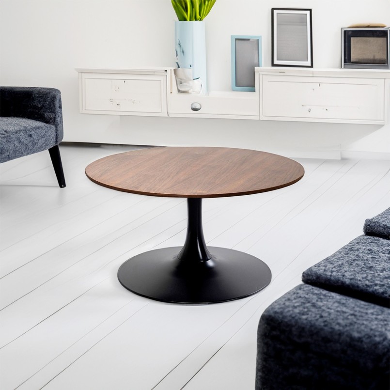 Walnoot en zwarte salontafel - Schickeria - Kare Design